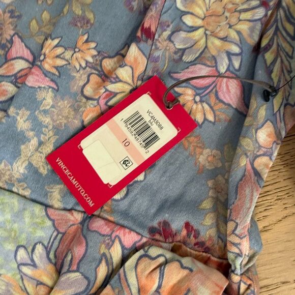 $139 Vince Camuto Women's patterned Linen Aline Dress size 10 m11 - Picture 5 of 5